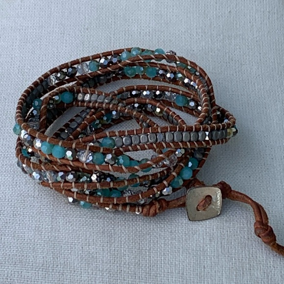 Nakamol beaded leather bracelet - Picture 2 of 4